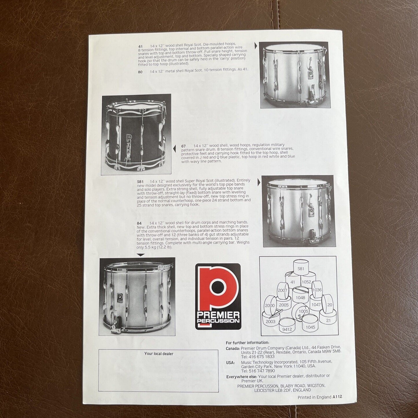 Premier Snare Drums Brochure