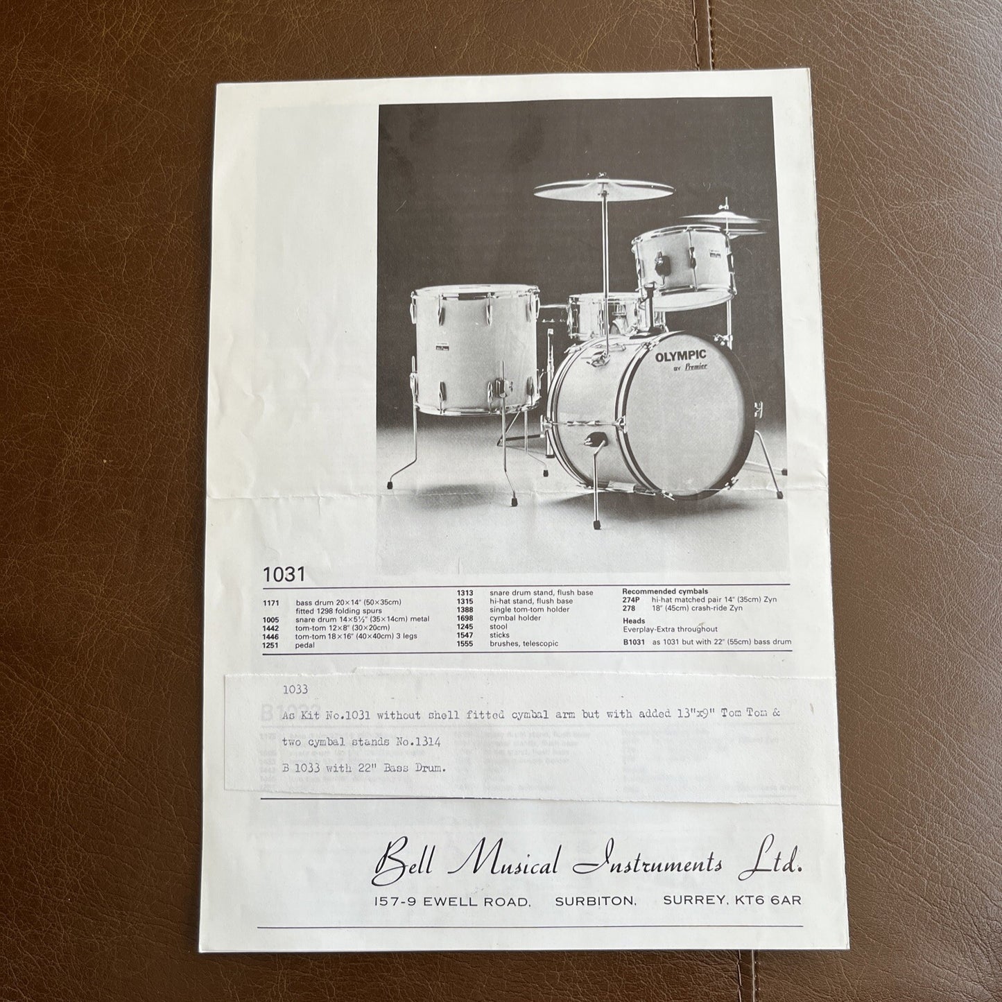 Premier Olympic Drums Brochure
