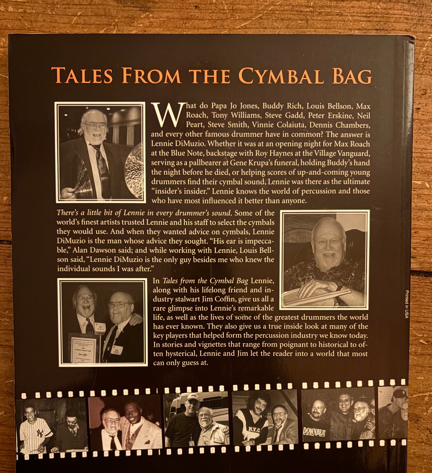 Tales From The Cymbal Bag - Historical and Hysterical memoirs of Lennie DiMuzio